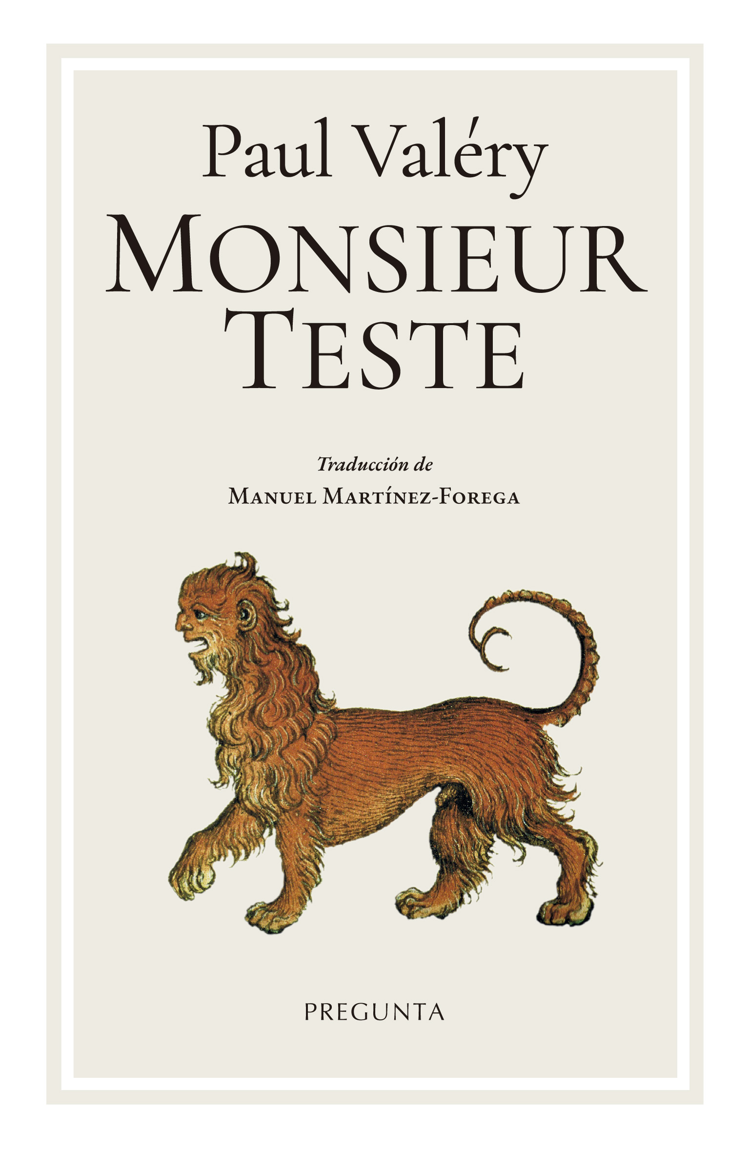 Monsieur Teste Cubierta